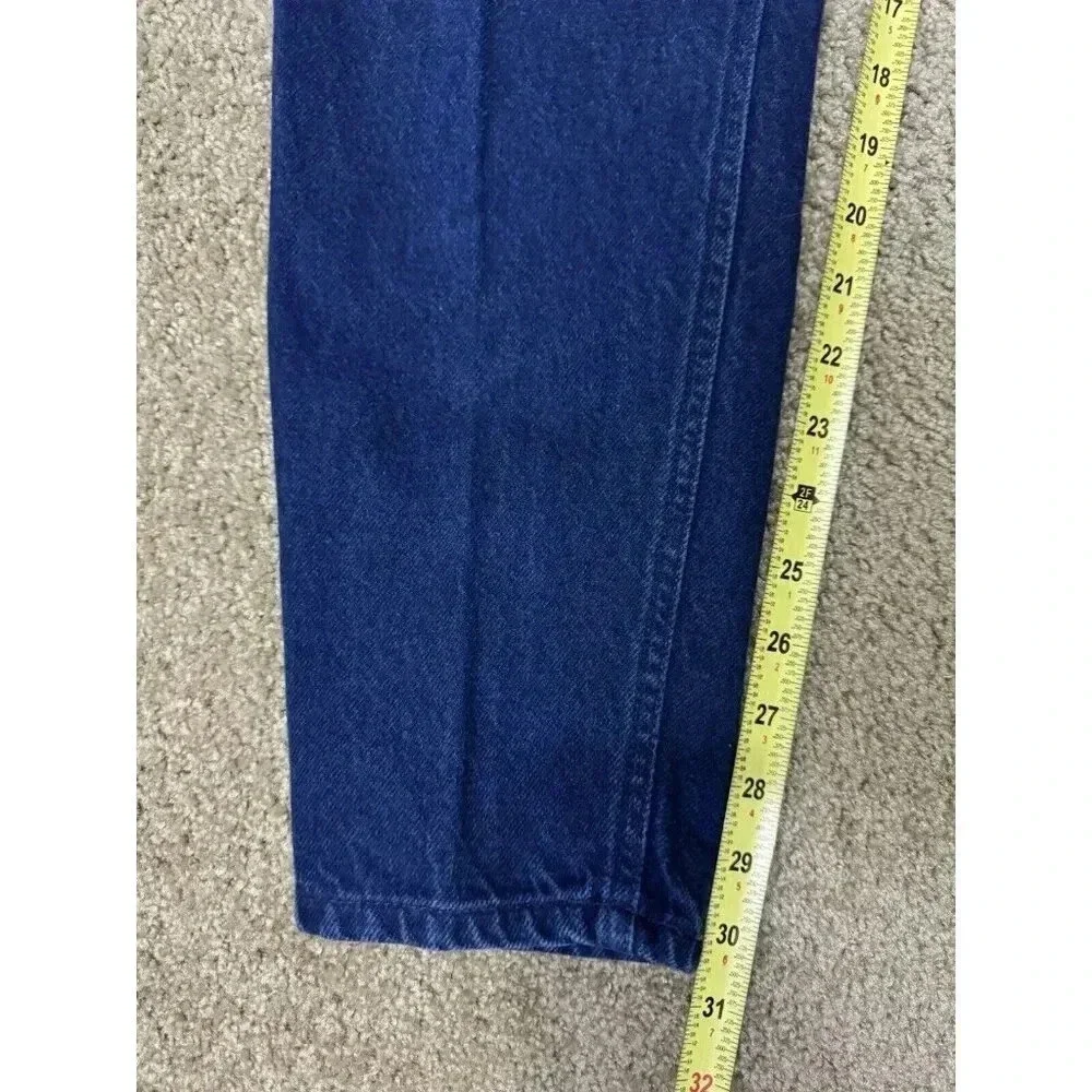 BONJOUR Vintage 80s 90s Womens Jeans Button Fly High Rise Dark Blue 26x30 Retro